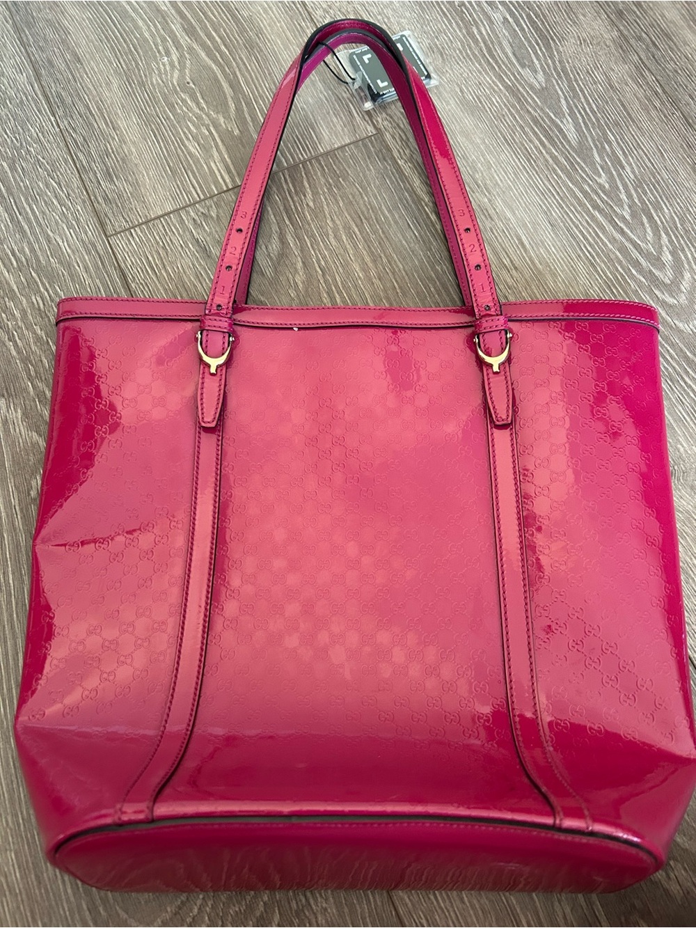 Gucci Hot Pink Microguccissima Patent Leather Nice Tote Bag - Picture 2 of 11